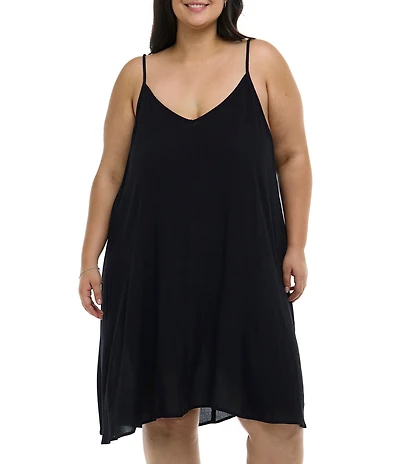Body Glove Plus Size Nicole V-Neck Dress Swim Cover-Up