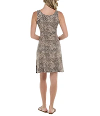 Body Glove Primal Syra Leopard Keyhole Twist Drape Dress Swim Cover-Up