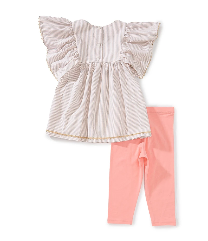 Bonnie Jean Little Girls Oversized Angle Sleeve Garden Kimono Top & Capri Set