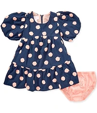 Bonnie Jean Baby Girls Bubble-Sleeve Large-Dot Empire-Waist Dress