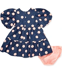 Bonnie Jean Baby Girls Bubble-Sleeve Large-Dot Empire-Waist Dress