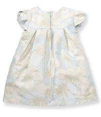 Bonnie Jean Baby Girls Petal Sleeve Floral Jacquard Trapeze Dress