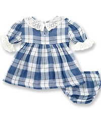 Bonnie Jean Baby Girls Puff Sleeve Plaid Gauze Float Dress