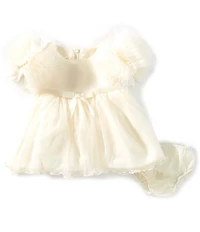 Bonnie Jean Baby Girls Ruffle Sleeve Ribbon Dress