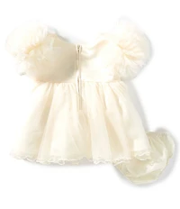 Bonnie Jean Baby Girls Ruffle Sleeve Ribbon Dress