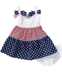 Bonnie Jean Baby Girls Sleeveless Americana Tiered Dress