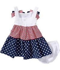 Bonnie Jean Baby Girls Sleeveless Americana Tiered Dress