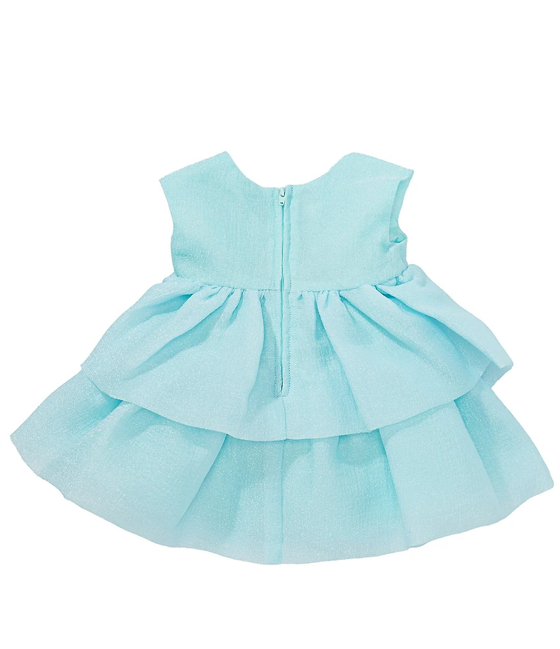 Bonnie Jean Baby Girls Sleeveless Bow-Accented Crinkled Organza Fit-And-Flare Dress