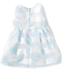 Bonnie Jean Baby Girls Sleeveless Shadow-Stripe/Polka-Dot Burnout Fit-And-Flare Dress