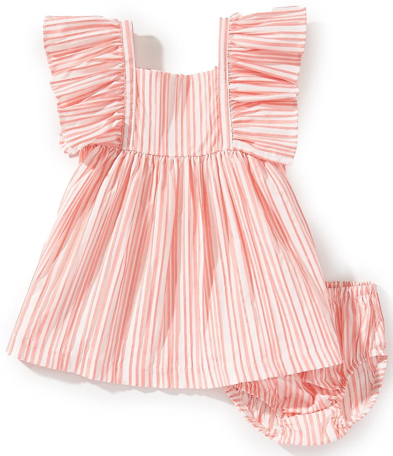 Bonnie Jean Baby Girls Striped Flutter Sleeve Dress