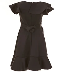 Bonnie Jean Big Girls Flutter-Sleeve Fit & Flare Dress