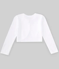 Bonnie Jean Big Girls Long Sleeve Rosette-Appliqued Cardigan
