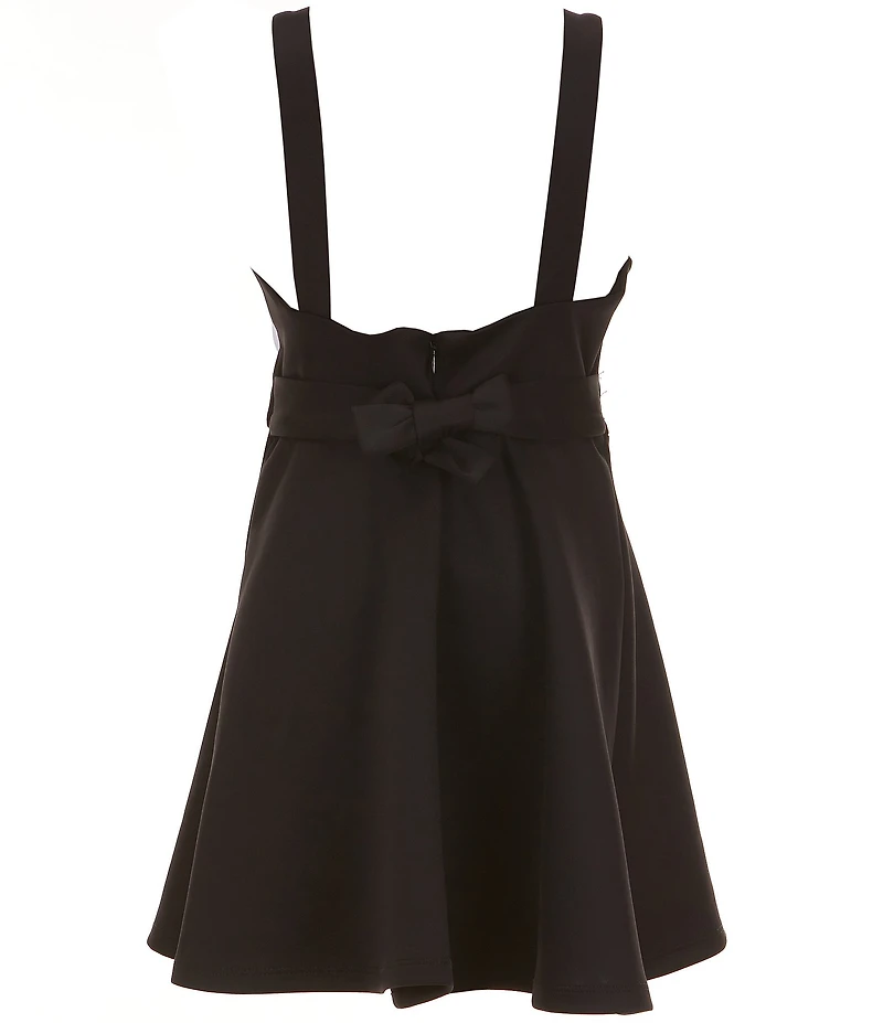 Bonnie Jean Big Girls Sculpted Flower Scuba Skater Dress