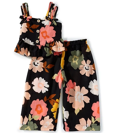 Bonnie Jean Big Girls Sleeveless Floral-Printed Tank Top & Matching Pant Set