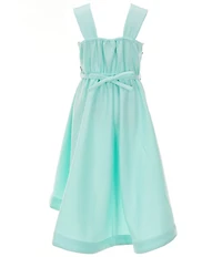 Bonnie Jean Big Girls Sleeveless Novelty-Trimmed High-Low-Hem Scuba Ballgown