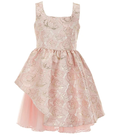 Bonnie Jean Big Girls Sleeveless Patterned Jacquard Fit & Flare Dress