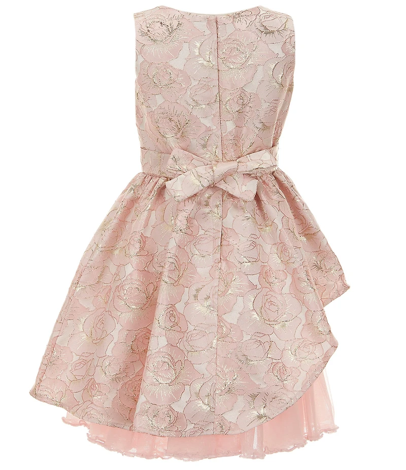 Bonnie Jean Big Girls Sleeveless Patterned Jacquard Fit & Flare Dress