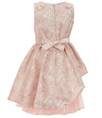 Bonnie Jean Big Girls Sleeveless Patterned Jacquard Fit & Flare Dress