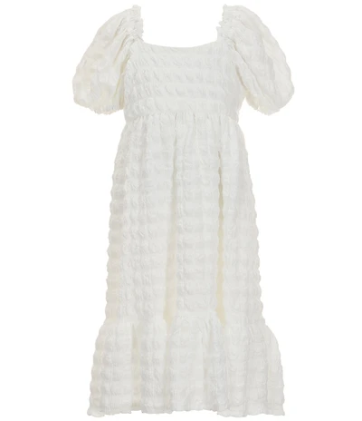 Bonnie Jean Big Girls Textured Knit Smocked Ruffled Dress