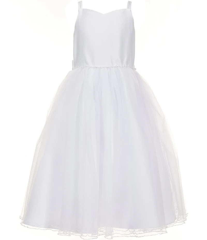 Bonnie Jean Big Girls Long-Sleeve Lace-Trimmed Organza Jacket & Sleeveless Tulle Communion Dress Set