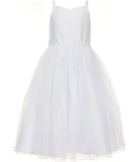 Bonnie Jean Big Girls Long-Sleeve Lace-Trimmed Organza Jacket & Sleeveless Tulle Communion Dress Set