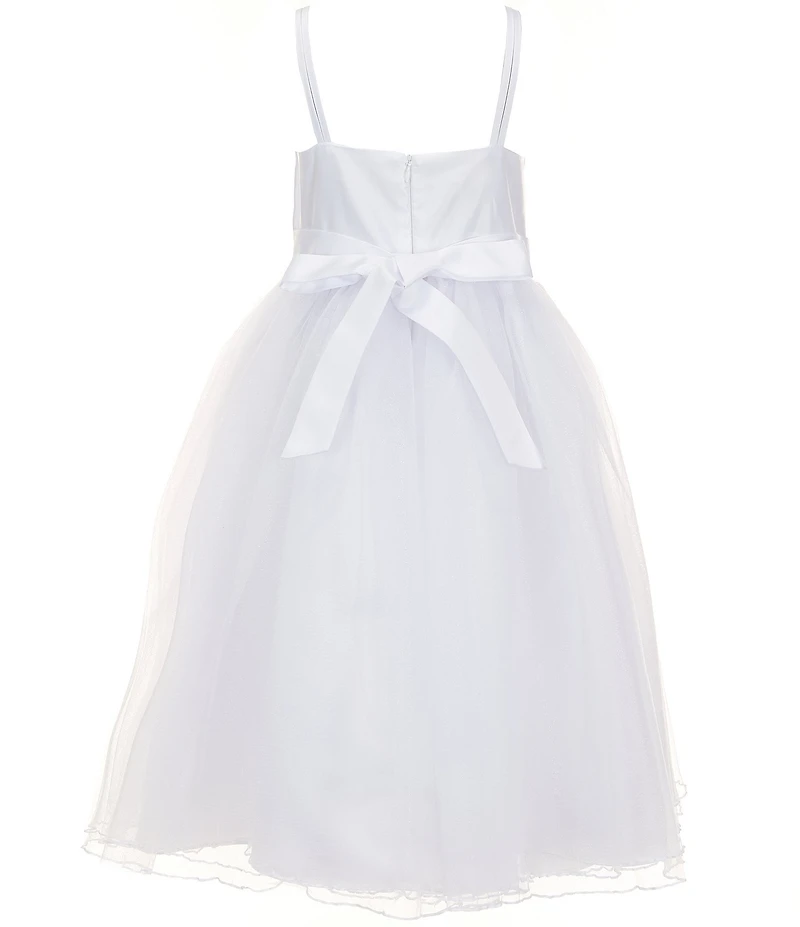 Bonnie Jean Big Girls Long-Sleeve Lace-Trimmed Organza Jacket & Sleeveless Tulle Communion Dress Set