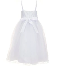 Bonnie Jean Big Girls Long-Sleeve Lace-Trimmed Organza Jacket & Sleeveless Tulle Communion Dress Set