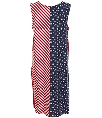 Bonnie Jean Big Girls Plus Size Americana Stars & Stripes Shift Dress