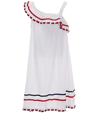 Bonnie Jean Big Girls Plus Size Clip Dot Fringe Trim Dress