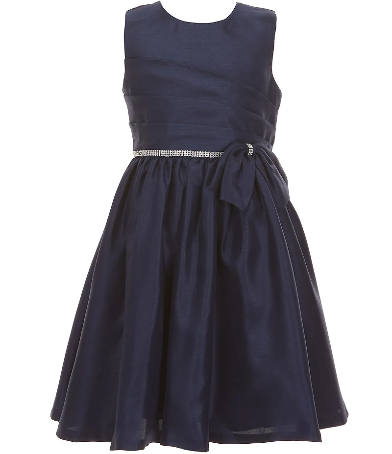 Bonnie Jean Big Girls Sleeveless Bow-Accented Fit-And-Flare Dress