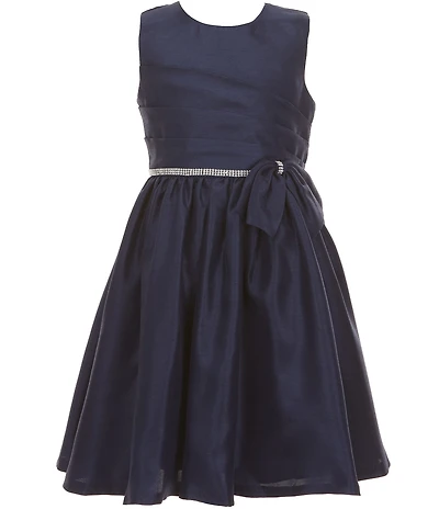 Bonnie Jean Big Girls Sleeveless Bow-Accented Fit-And-Flare Dress