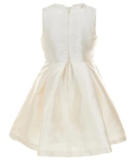 Bonnie Jean Big Girls Sleeveless Bow Accented Mikado Dress