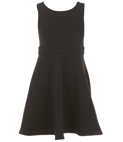 Bonnie Jean Big Girls Sleeveless Bow-Back Textured-Knit Dress