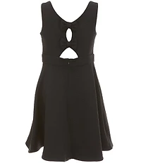 Bonnie Jean Big Girls Sleeveless Bow-Back Textured-Knit Dress