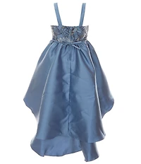 Bonnie Jean Big Girls Sleeveless Embroidered Bodice High Low Hem Dress
