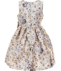 Bonnie Jean Big Girls Sleeveless Floral Mikado Dress