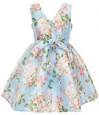 Bonnie Jean Big Girls Sleeveless Floral Print Mikado Fit-And-Flare Dress