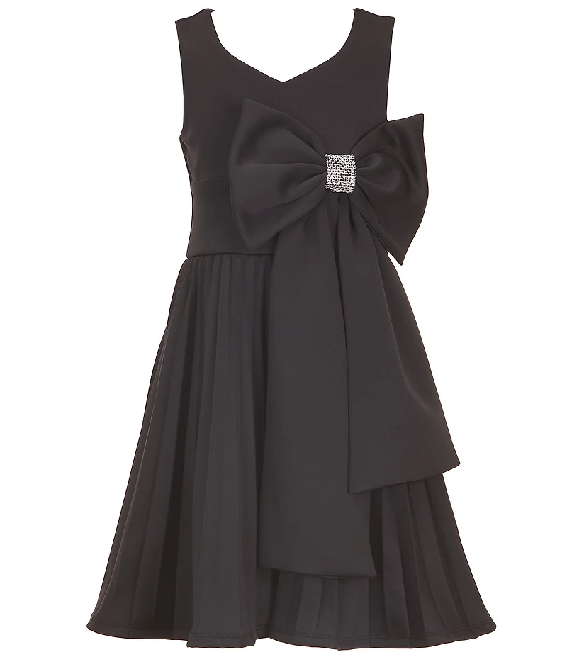 Bonnie Jean Big Girls Sleeveless Jeweled-Bow-Accented Fit-And-Flare Dress