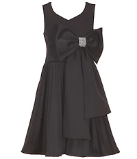 Bonnie Jean Big Girls Sleeveless Jeweled-Bow-Accented Fit-And-Flare Dress