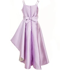 Bonnie Jean Big Girls Sleeveless Jeweled-Waist Asymmetrical-Cascading-Skirted Pleated Ballgown