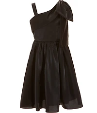 Bonnie Jean Big Girls Sleeveless One-Shoulder Shimmer Dress