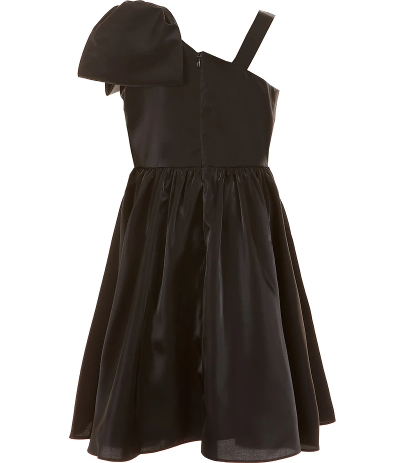 Bonnie Jean Big Girls Sleeveless One-Shoulder Shimmer Dress