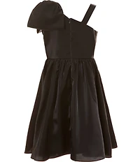 Bonnie Jean Big Girls Sleeveless One-Shoulder Shimmer Dress