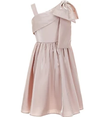 Bonnie Jean Big Girls Sleeveless One-Shoulder Shimmer Dress
