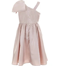 Bonnie Jean Big Girls Sleeveless One-Shoulder Shimmer Dress