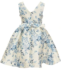 Bonnie Jean Big Girls Sleeveless Toile Floral Print Mikado Fit-And-Flare Dress