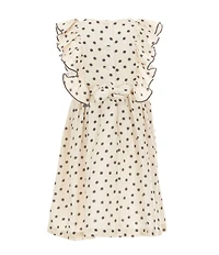 Bonnie Jean Little Girls Flutter-Sleeve Polka-Dot Gauze Fit-And-Flare Dress
