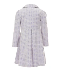 Bonnie Jean Little Girls Long Sleeve Boucle Coat & Sleeveless Boucle/Mesh Fit & Flare Dress Set