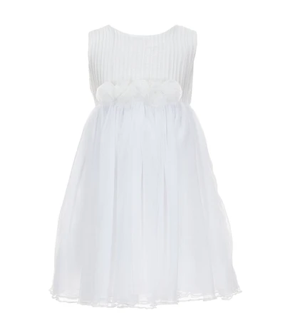 Bonnie Jean Little Girls Sleeveless Flower Trim Pleated Dress