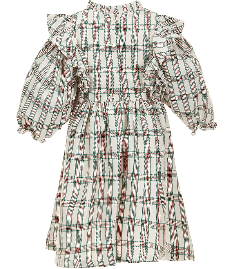 Bonnie Jean Little Girls 3/4-Sleeve Plaid Fit-And-Flare Dress